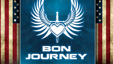 Bon Journey logo on american flag